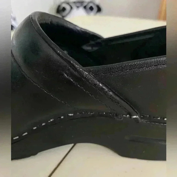 Dansko Professional Women's Clogs 38 US 7.5-8 Black Cabrio Leather Nursing Shoe - Picture 3 of 13